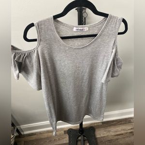 Imixkox cold shoulder top